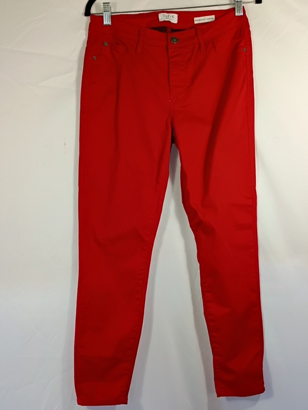 EUC Curve Appeal Minimalist Jeggings Slim Ankle Pants Red Size 6/28 Denim